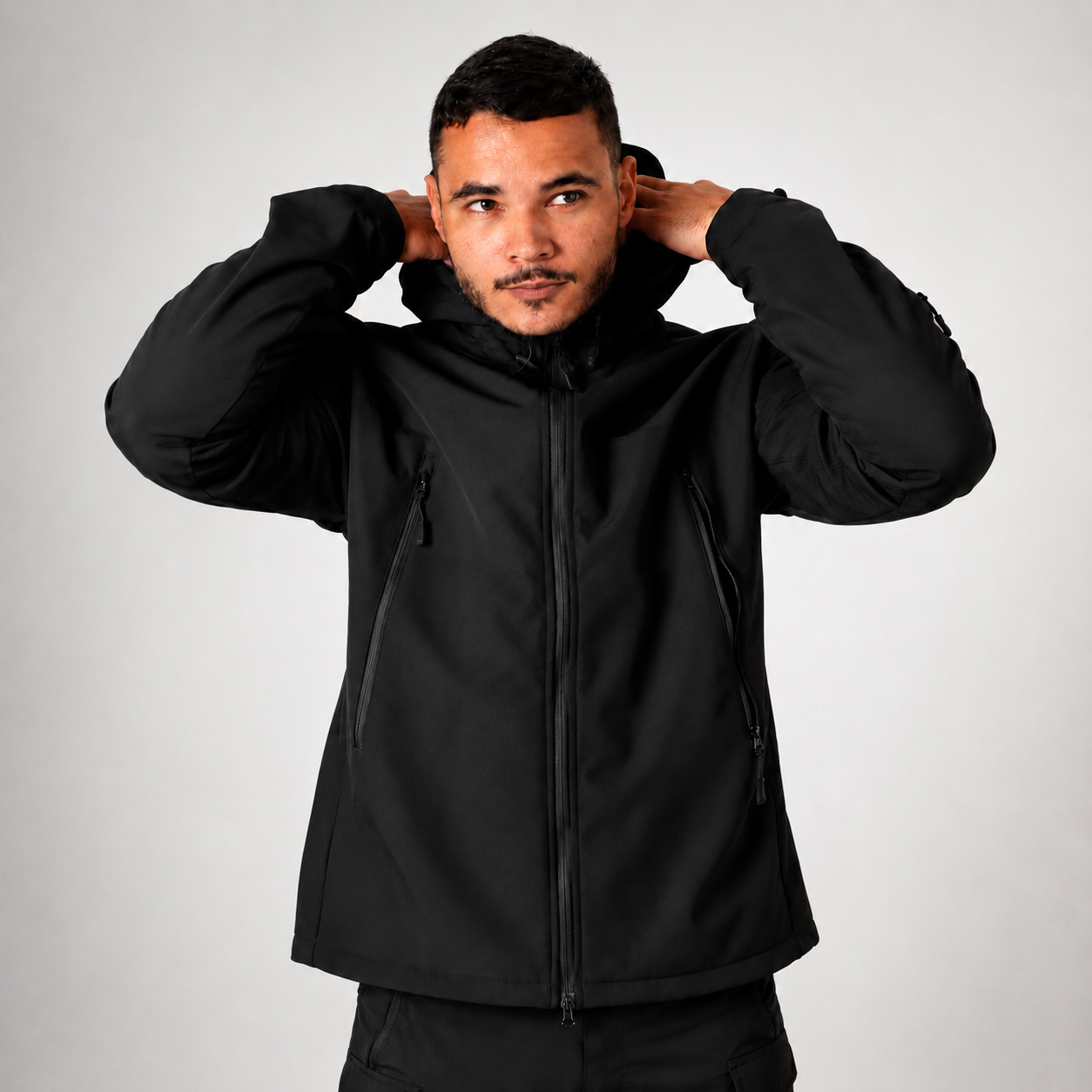 Chaqueta Impermeable Negra